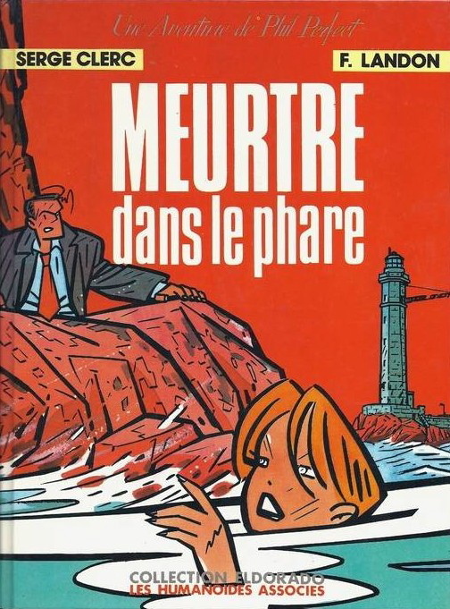 EO SERGE CLERC + FRANÇOIS LANDON + DESSIN ORIGINAL : MEURTRE DANS LE PHARE