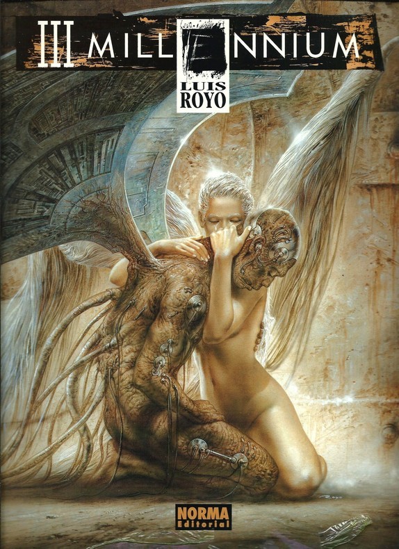 RARE EO BD + LUIS ROYO + DESSIN ORIGINAL + CARTON D'INVITATION : III MILLENNIUM