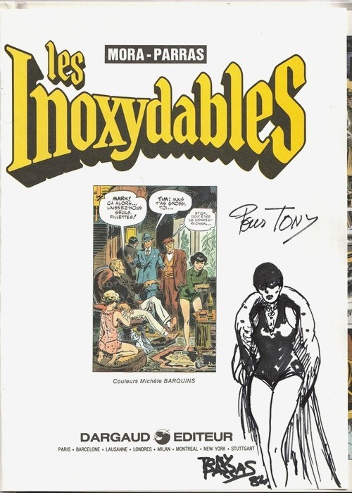 EO LES INOXYDABLES, TOME 1 à 5 + ANTONIO PARRAS + VICTOR MORA + DESSIN ORIGINAL