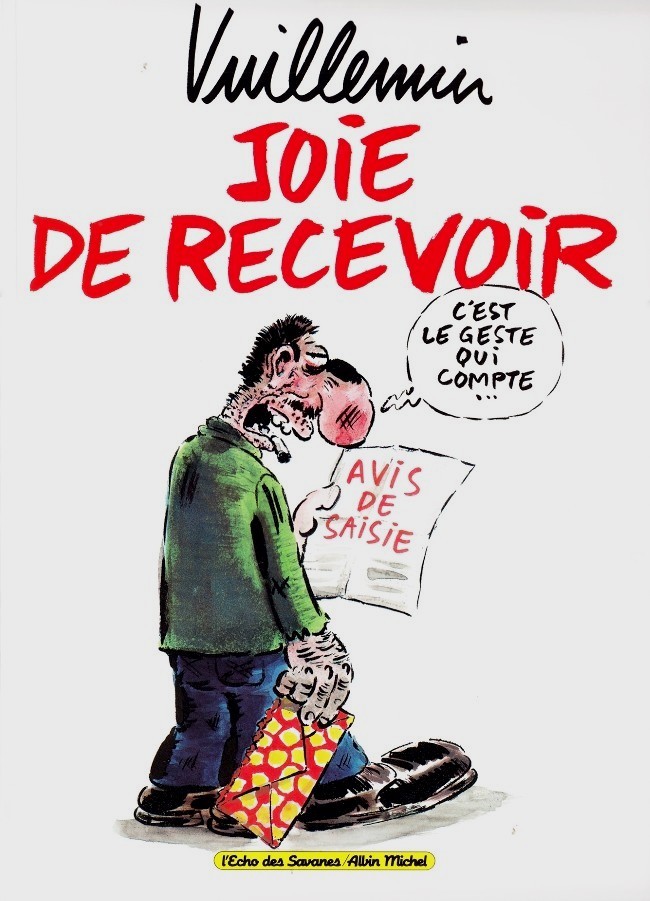 RARE EO PHILIPPE VUILLEMIN + JOLI DESSIN ORIGINAL : JOIE DE RECEVOIR