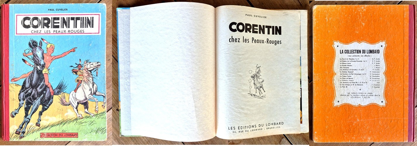 RARE EO 1956 PAUL CUVELIER + ALBERT WEIBERG : CORENTIN CHEZ LES PEAUX-ROUGES