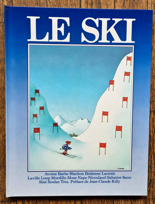RARE EO COLLECTIF DESSINS D'HUMOUR + DESSIN ORIGINAL DE ALAIN TREZ : LE SKI