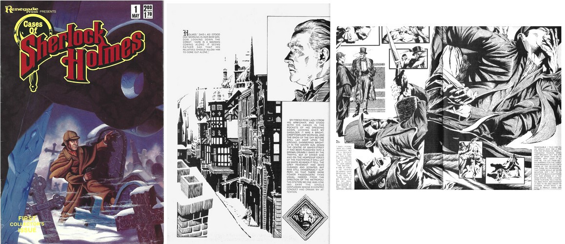 RARE EO 1986-88 RENEGADE PRESS PRESENTS CASES OF SHERLOCK HOLMES ( 20 COMICS )