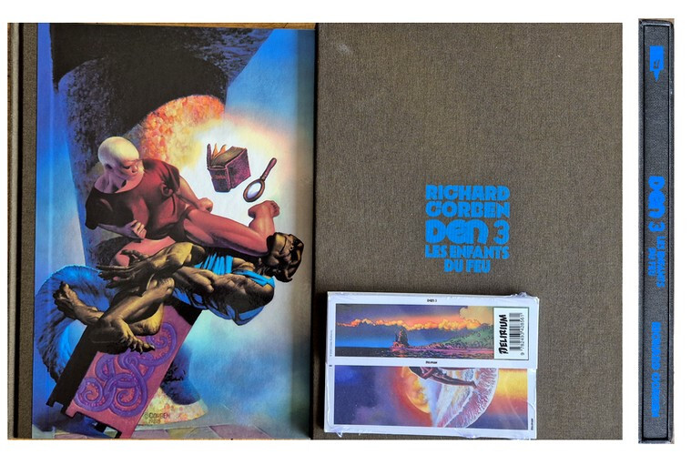 EO LUXE N° SOUS COFFRET + GOODIES RICHARD CORBEN : DEN tome 3 LES ENFANTS DU FEU