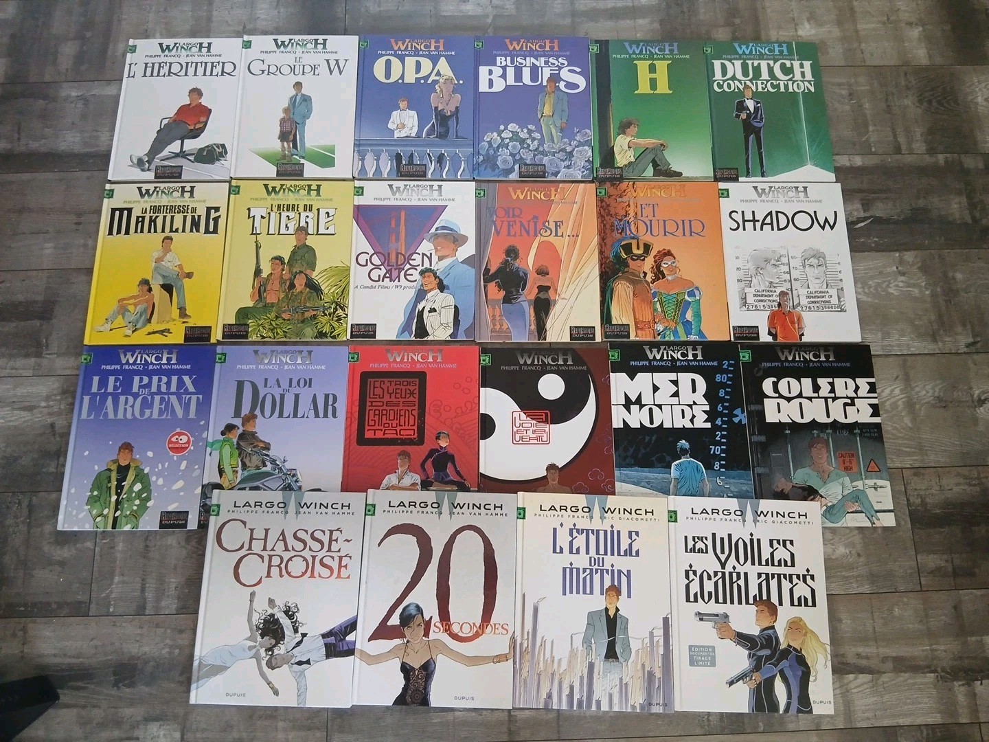LARGO WINCH /  FRANCQ   SUPERBE COLLECTION DU  T1 A T22  DONT EO  TBE
