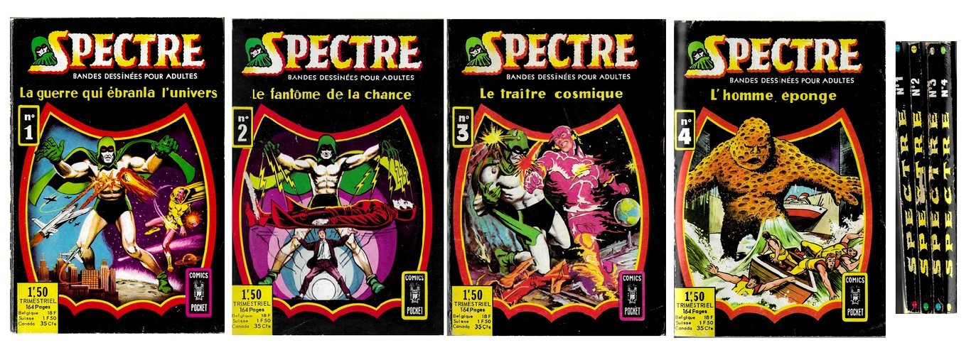 RARISSIME EO SUPERBE ÉTAT ARÉDIT 1967 SÉRIE COMPLÈTE REVUE SPECTRE N° 1 à 4