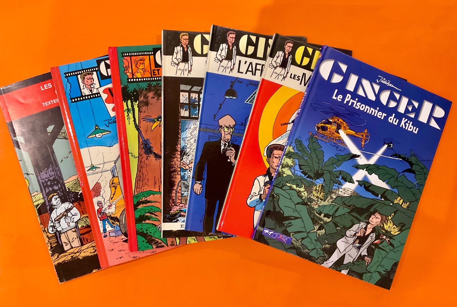 JIDEHEM LES AVENTURES DE GINGER SERIE COMPLETE 7 TOMES EO EXCELLENT ÉTAT