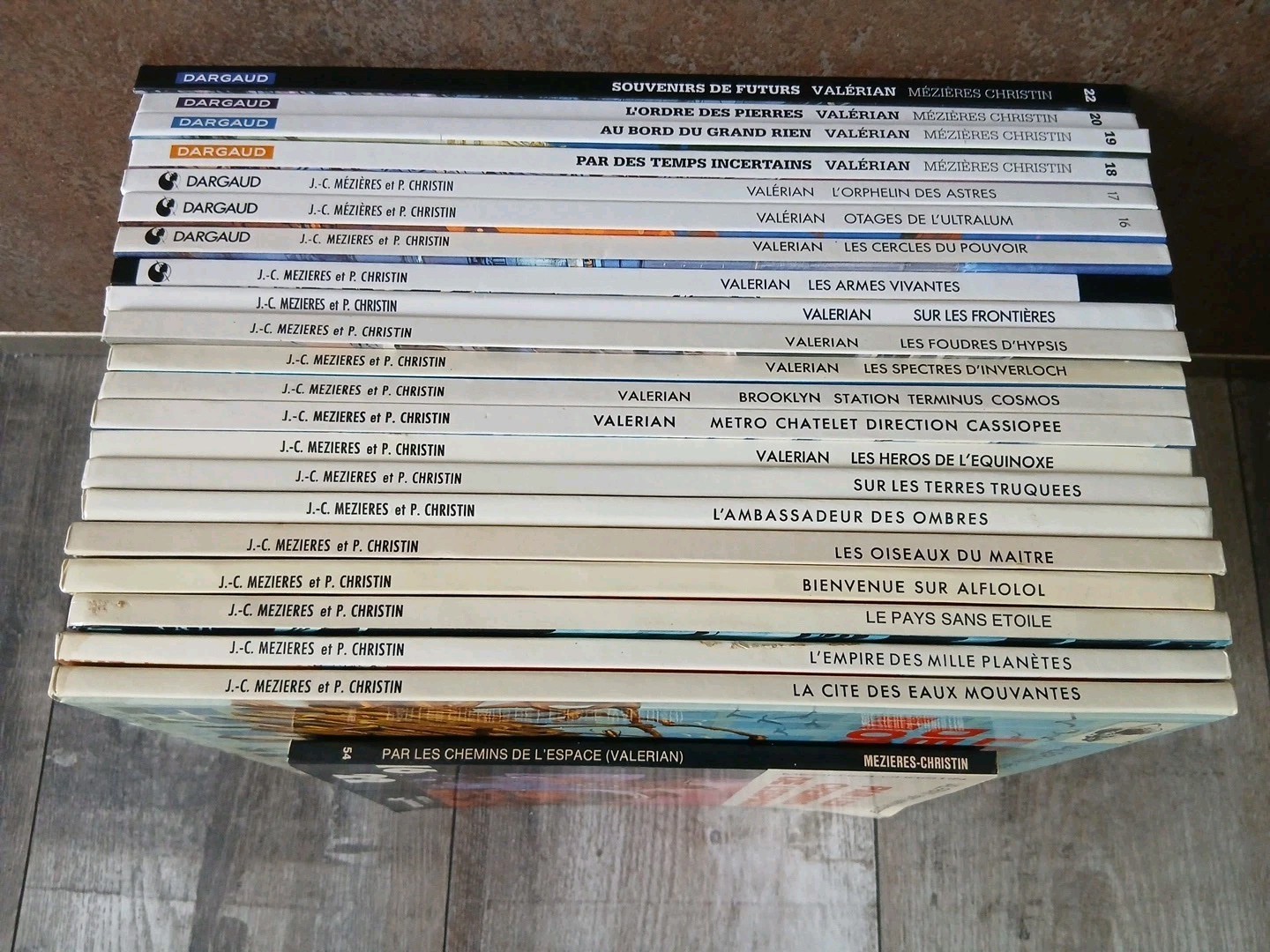 MEZIERES VALERIAN  LOT DE 22  TITRES DONT EO 1 A 22 + HS  SAUF T21