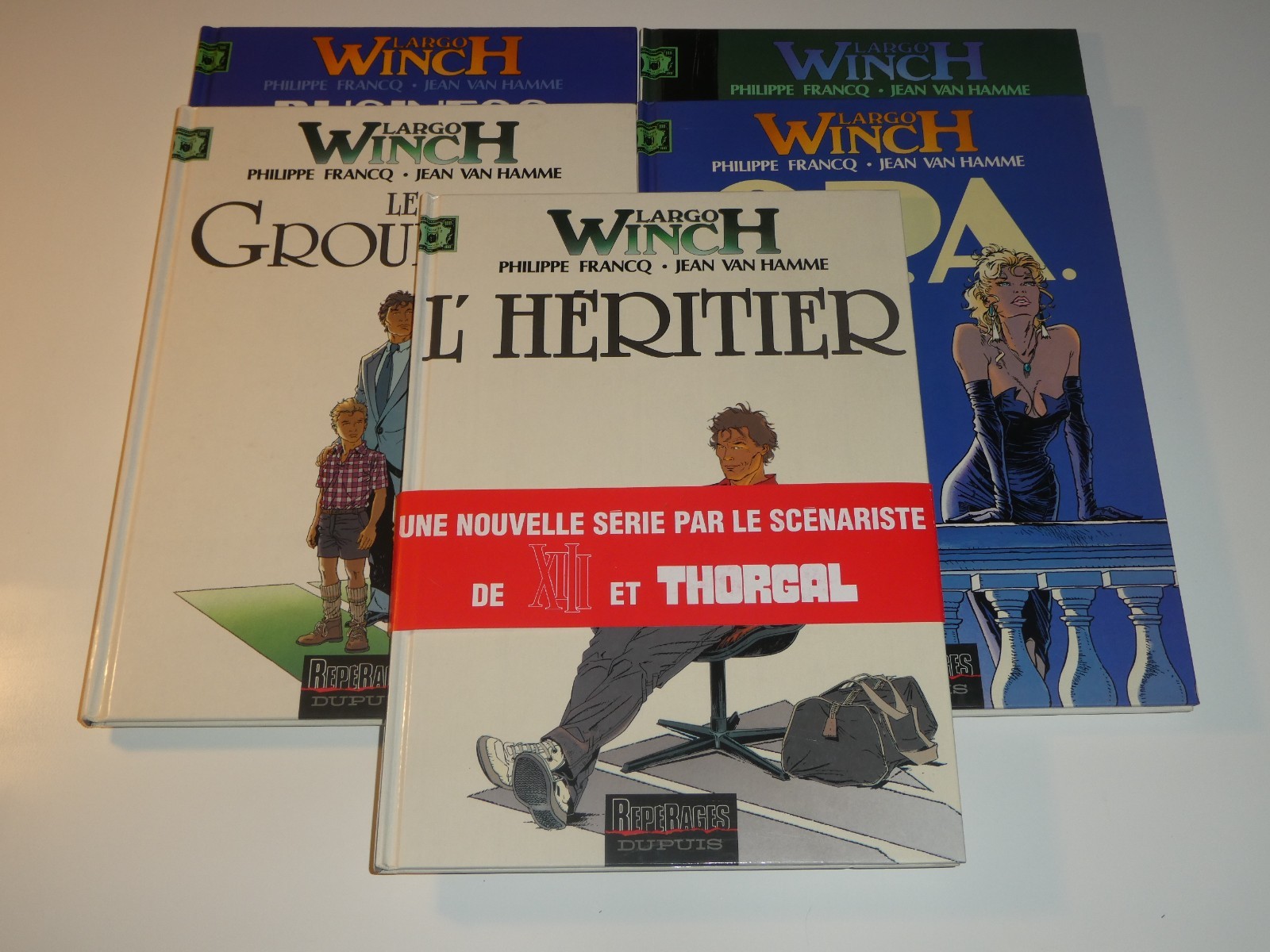 LOT EO LARGO WINCH TOMES 1 à 5 + POSTER / TBE
