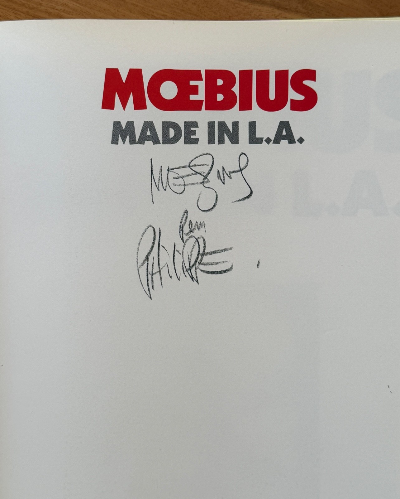 Moebius Made in LA EO etat neuf signé avec envoi par Moebius