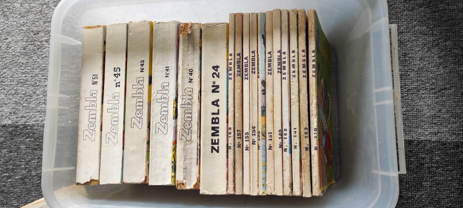LOT BD EO LUG ZEMBLA DU 110 JUILL 1970 AU 233 AOUT 1975 ETAT  SATISFAISANT A TBE