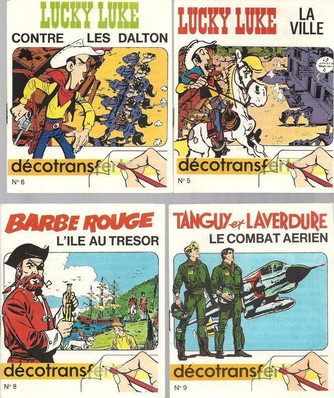 RARE EO 1971 SÉRIE COMPLÈTE 9 MINIS-LIVRES  DÉCALCOMANIES ASTÉRIX BLUEBERRY 