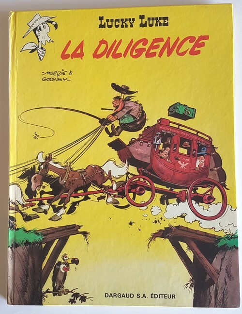 RARE EO 1968 CARTONNÉ + MORRIS + RENÉ GOSCINNY LUCKY LUKE N° 32 : LA DILIGENCE