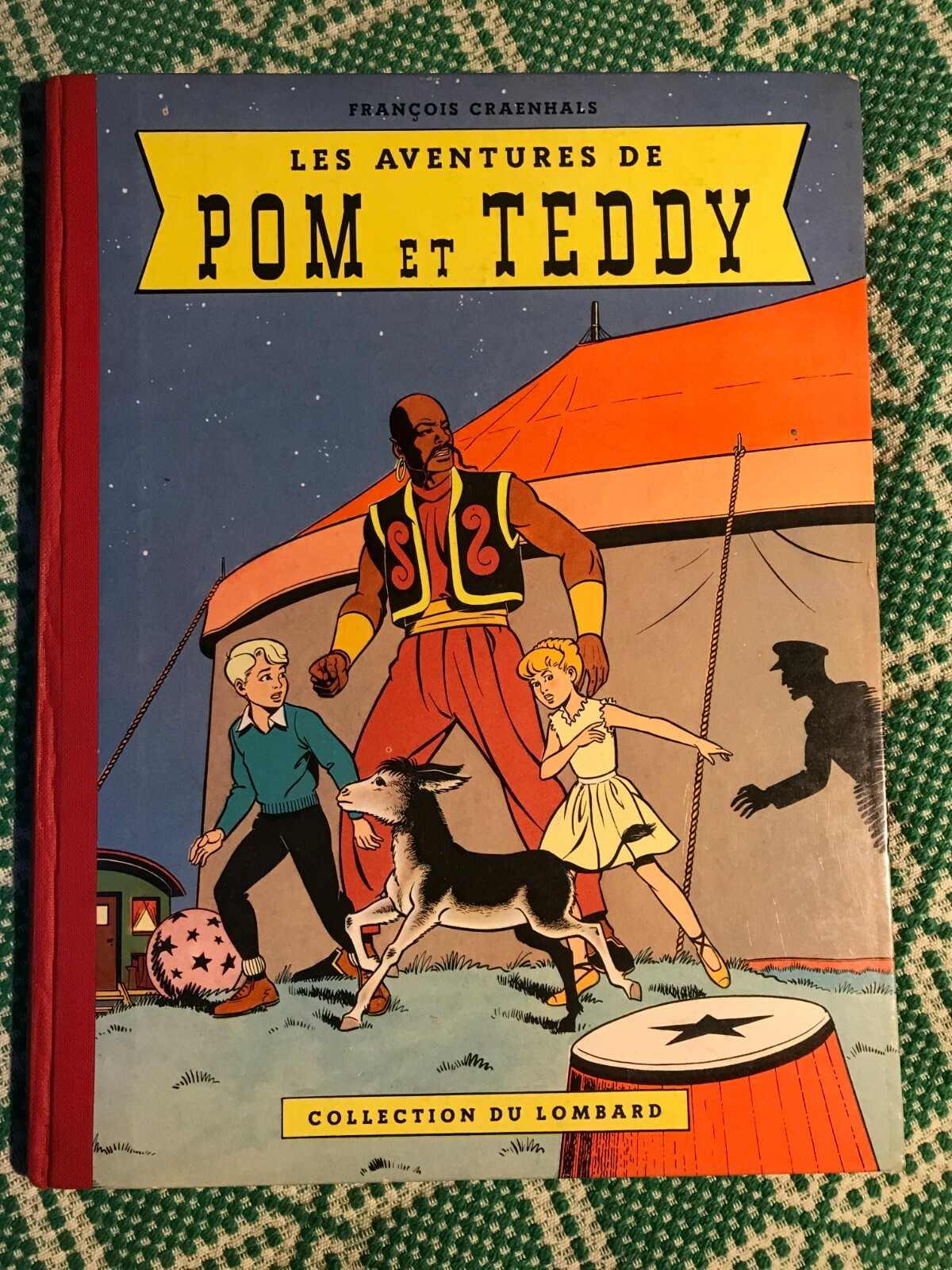 LES AVENTURES DE POM ET TEDDY EO (1956) dos toilé rouge côte BDM : 150e + 100%