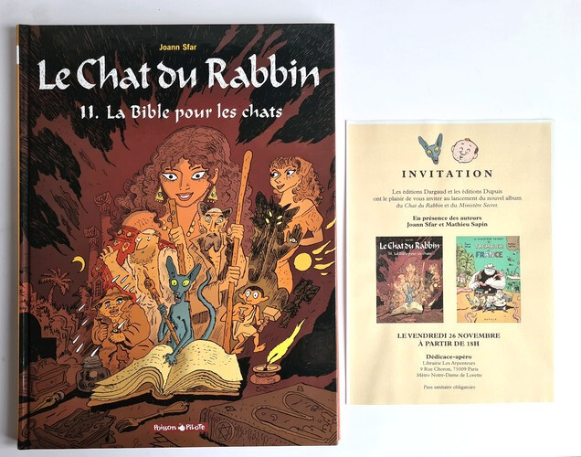 EO CHAT DU RABBIN 11 + JOANN SFAR + DESSIN ORIGINAL : LA BIBLE POUR LES CHATS