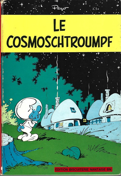 RARE EO 1967 BD PUBLICITAIRE BISCUITERIE NANTAISE BN + PEYO : LE COSMOSCHTROUMPF