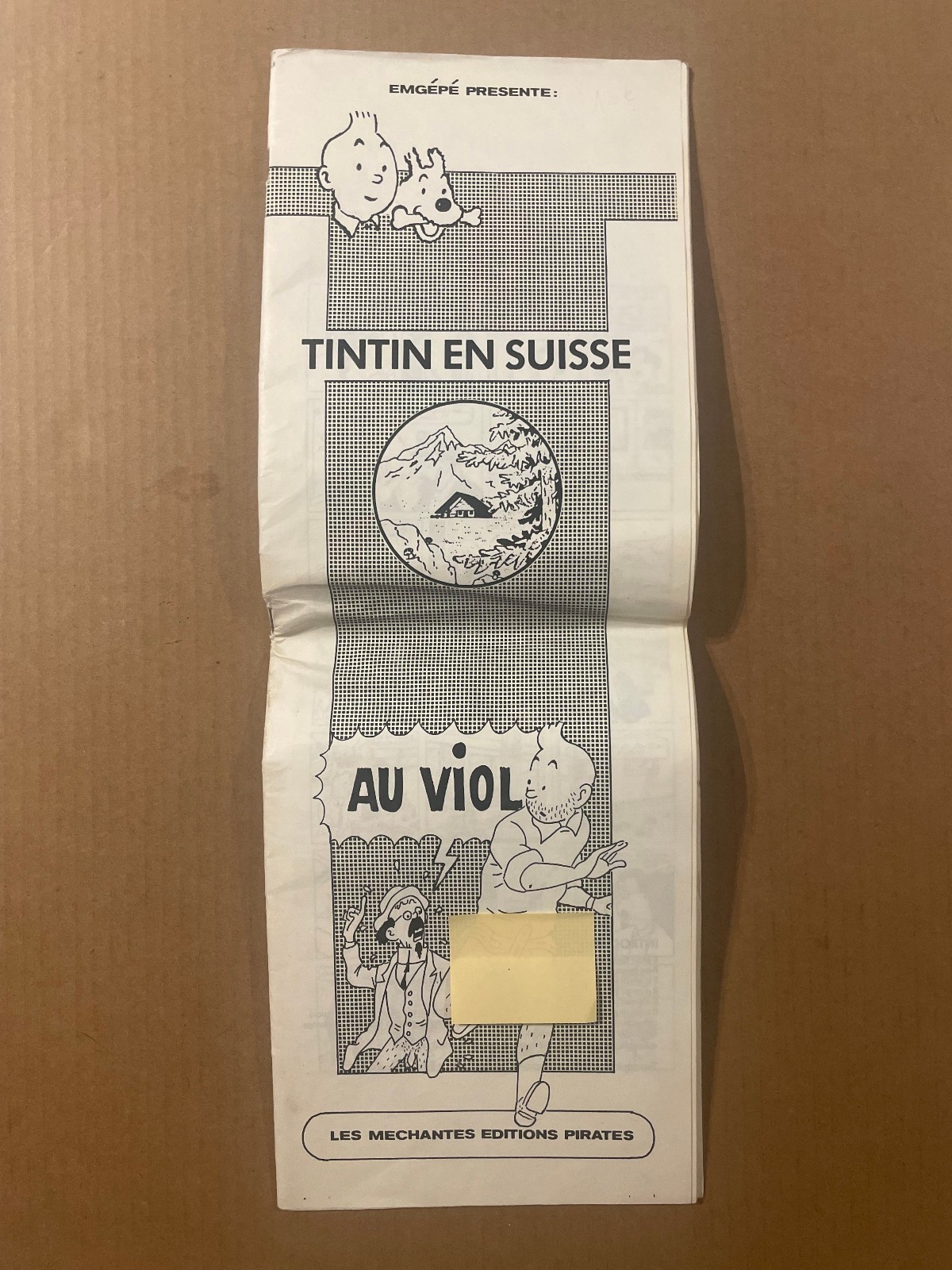 Tintin en Suisse - Les méchantes éditions Pirates - EO numérotée 110/200 (1980)