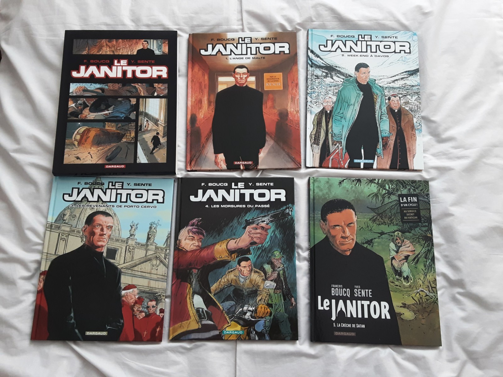LE JANITOR T1 A T5 BOUCQ-SENTE DARGAUD EO  plus coffret t1 t2