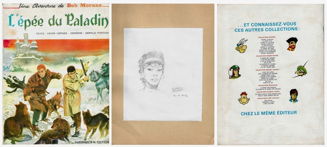 RARE EO 1967 HENRI VERNES + GÉRALD FORTON + DESSIN ORIGINAL : L'ÉPÉE DU PALADIN