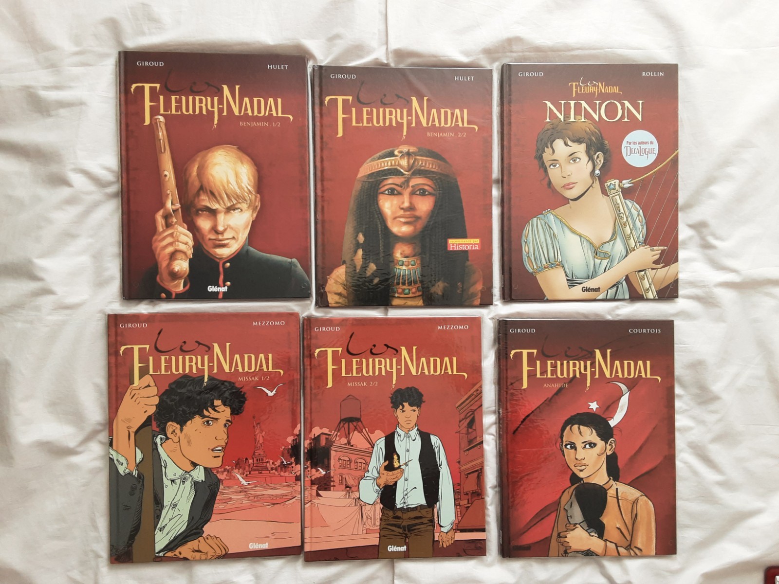 LES FLEURY-NADAL série complète Glénat 6 volumes EO  2 dédicacés ROLLIN-COURTOIS