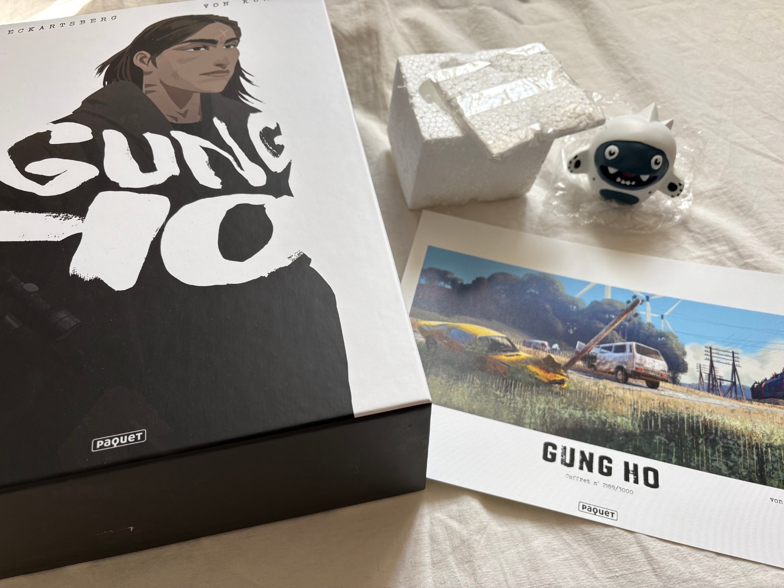 Coffret 10 albums version Deluxe GUNG HO figurine Paquet EO 3000 ex.