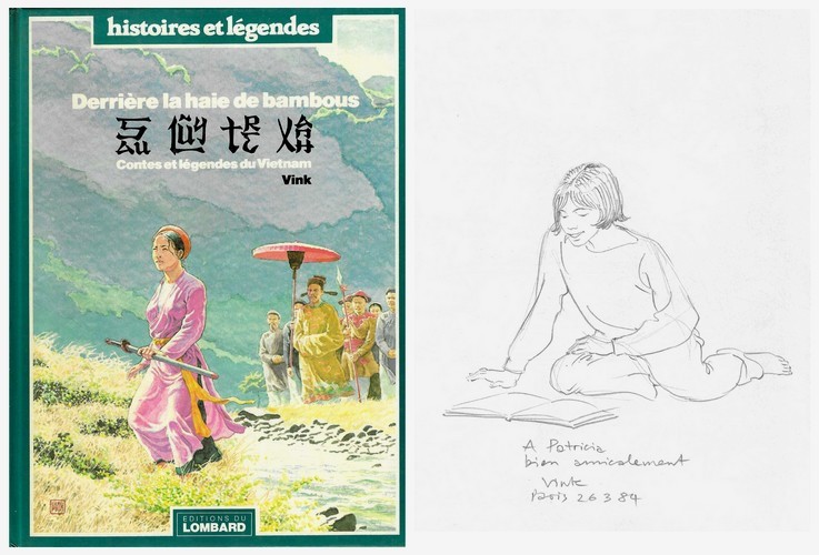1983 EO VIETNAM + VINK + SUPERBE DESSIN ORIGINAL : DERRIÈRE LA HAIE DE BAMBOUS
