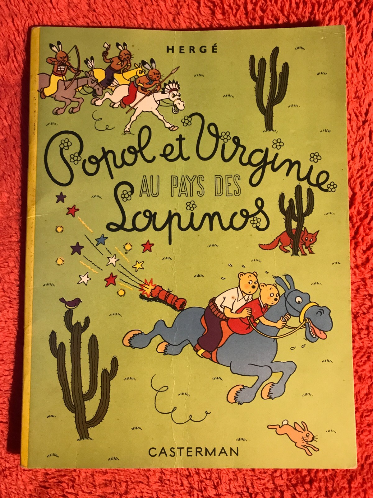 POPOL et VIRGINIE au pays des LAPINOS (EO1952) Hergé RARE côte BDM 200e + 100% 