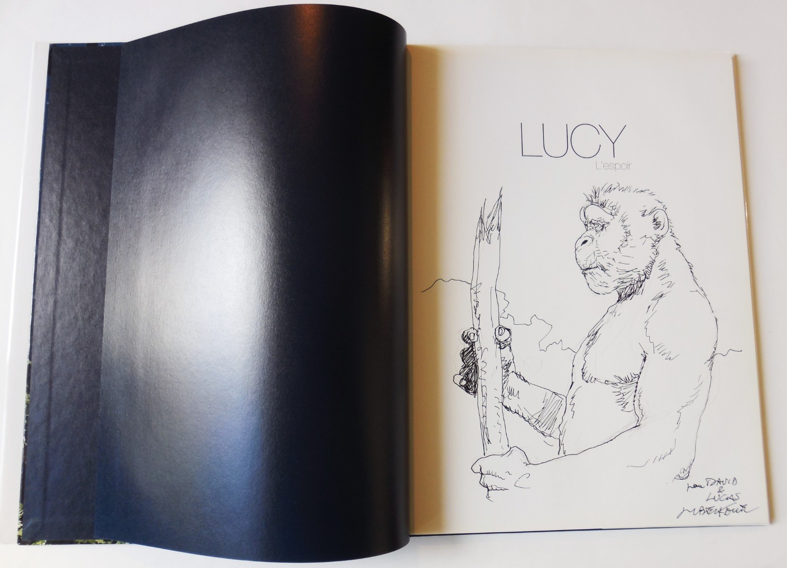 LIBERATORE « Lucy » (très gd format) + dessin-dédicace, EO/Comme Neuf