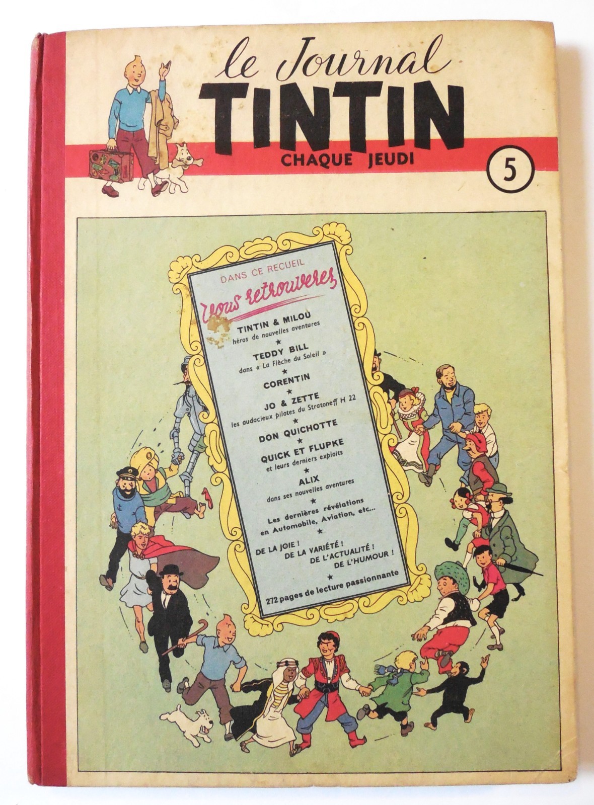 Recueil TINTIN N° 5, EO française/TBE