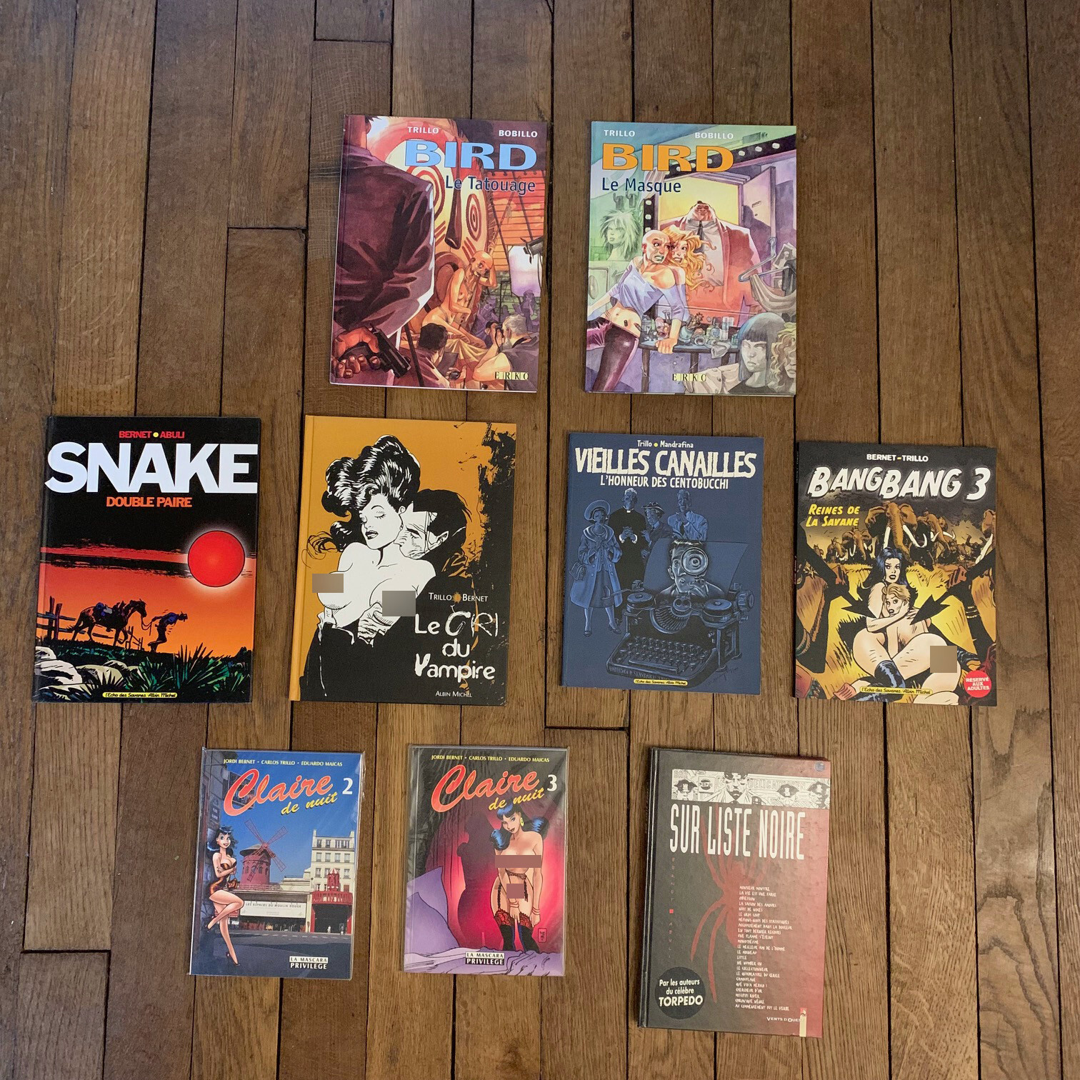 Lot de 9 EO- Trillo Bernet - Bird Snake Vampire Vieilles Bang Claire Liste noire