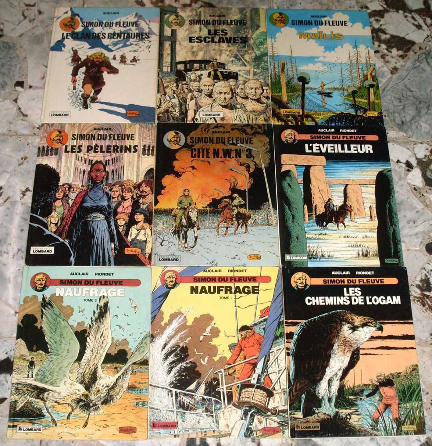 RARE: L'intégrale de la collection des 9 SIMON DU FLEUVE (Auclair) dont 6 en EO