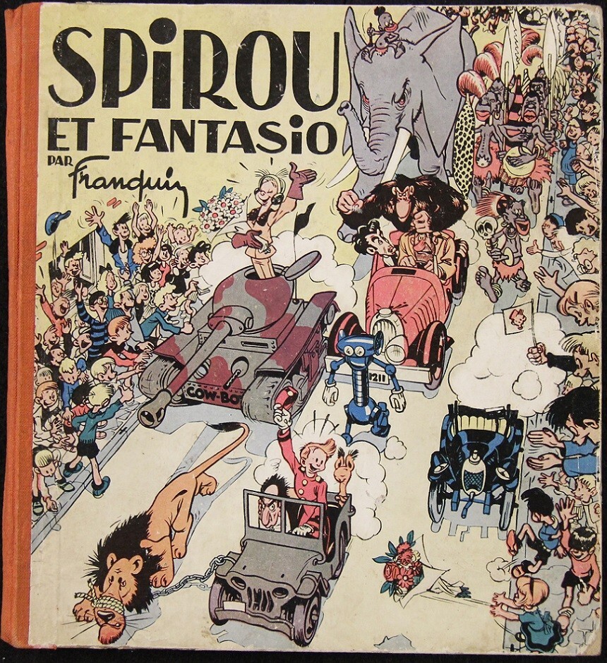FRANQUIN  Rare 1er album SPIROU ET FANTASIO EO Dupuis 1948 en état correct à bon