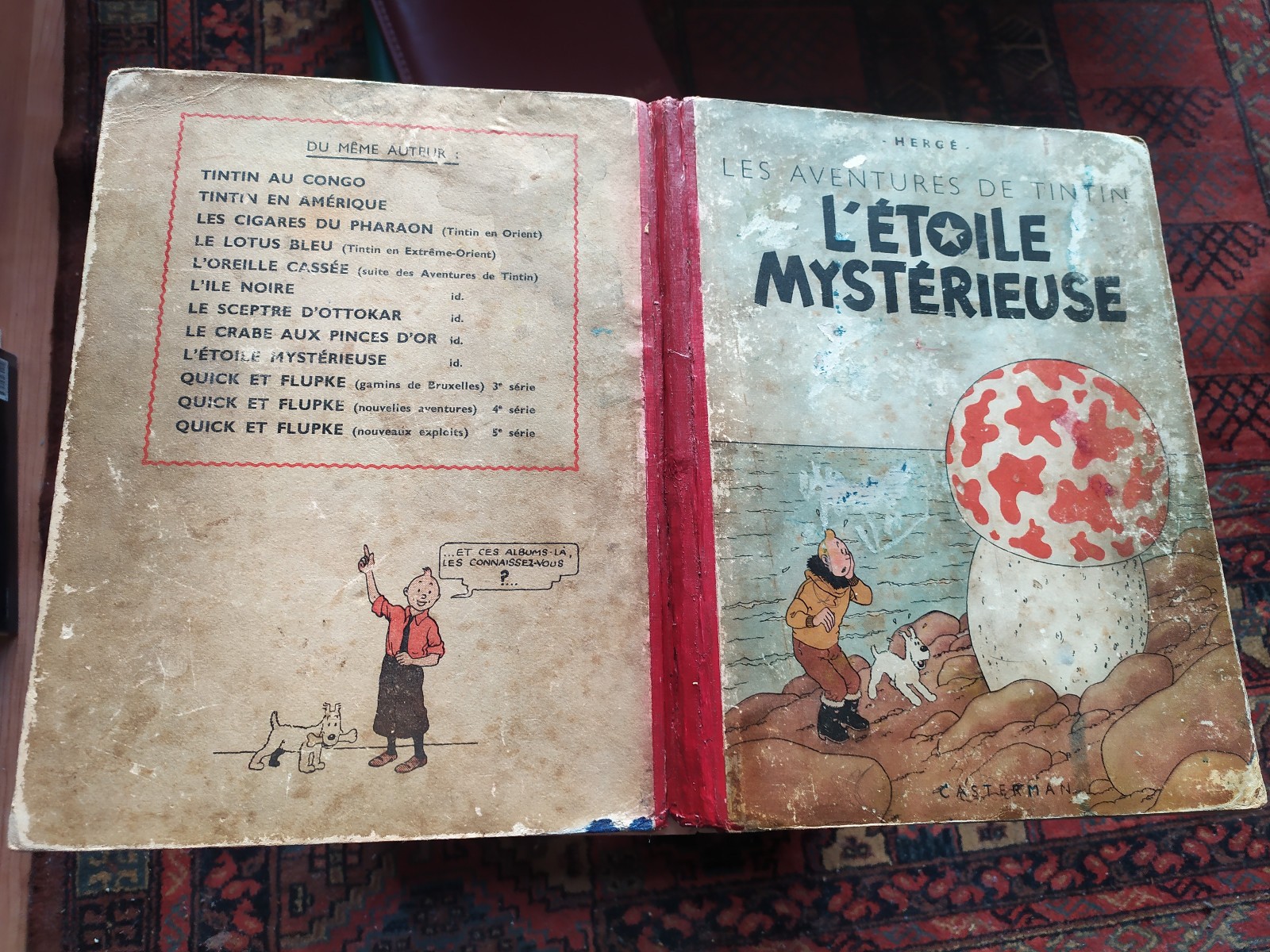 Tintin l'étoile mystérieuse EO couleur A18