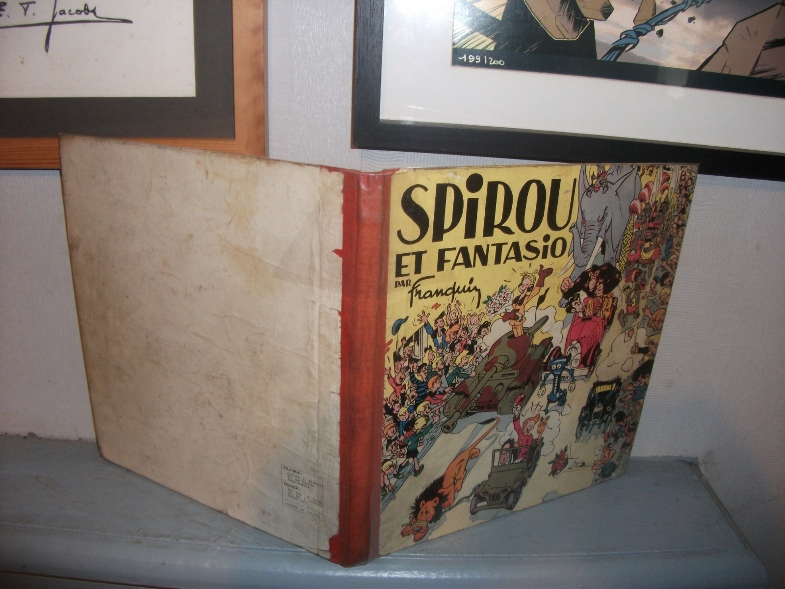 FRANQUIN  Rare 1er album SPIROU ET FANTASIO EO Dupuis 1948 en état correct à bon