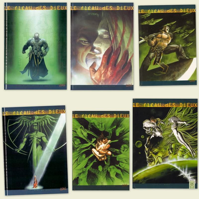 Série complète + coffret Le Fléau des Dieux dédicace Valérie Mangin 5 EO 6 tomes