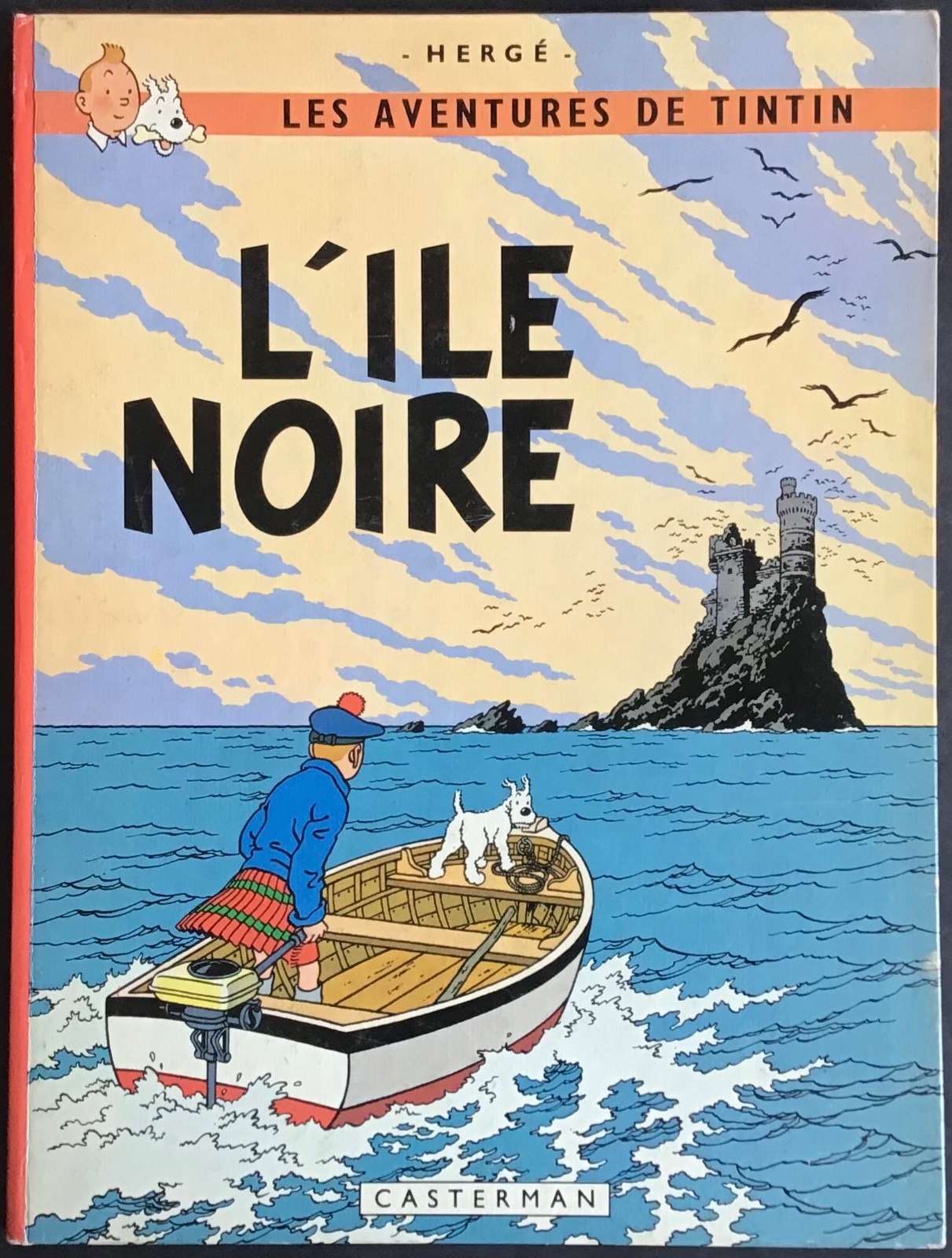 TINTIN L’Île noire 4ème plat B36 EO nouvelle version de 1966 Très bon état