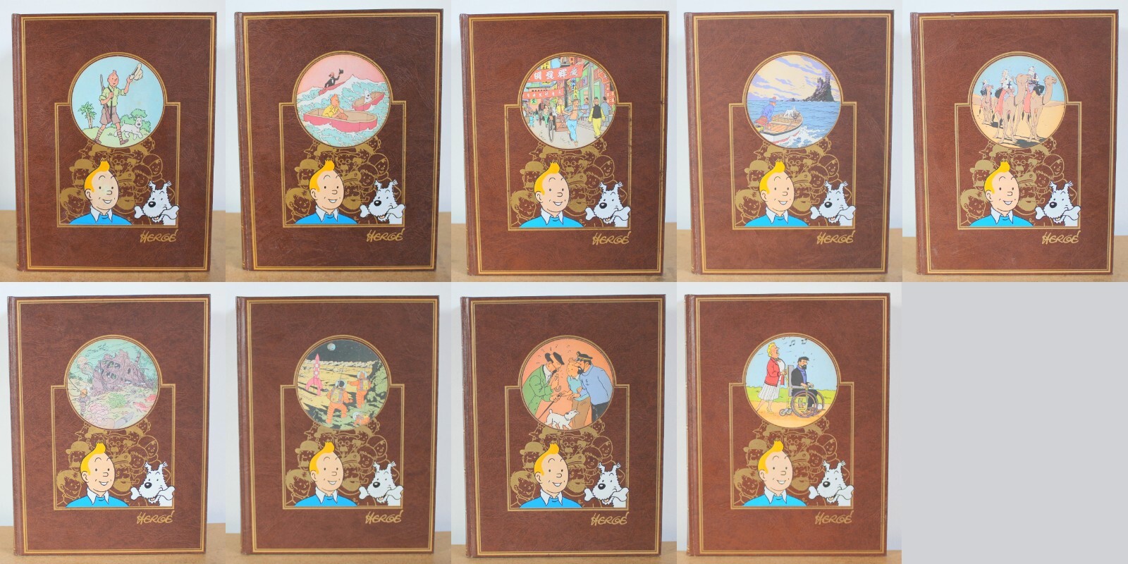 L'oeuvre intégral d'Hergé 9 tomes Rombaldi éditeur 1984/5/6 EO