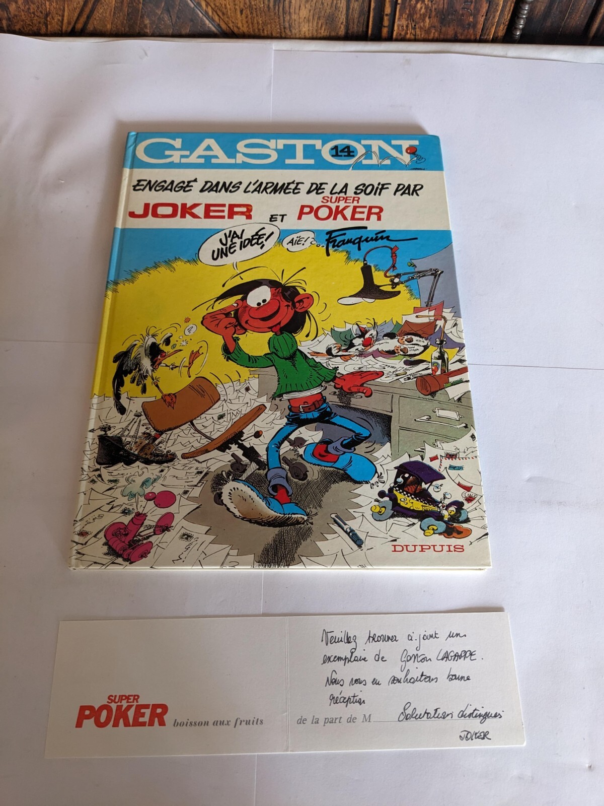 gaston engagé dans l'armée de la soif par joker et super poker franquin 	EO TBE
