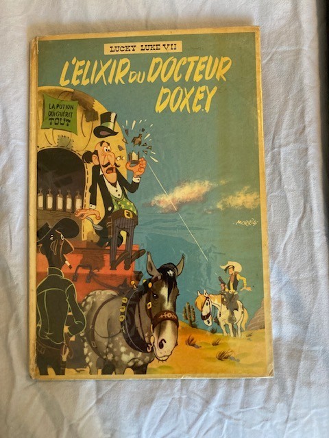 RARE EO CARTONNEE 1955 MORRIS LUCKY LUKE Tome 7 : L'ELIXIR DU DOCTEUR DOXEY
