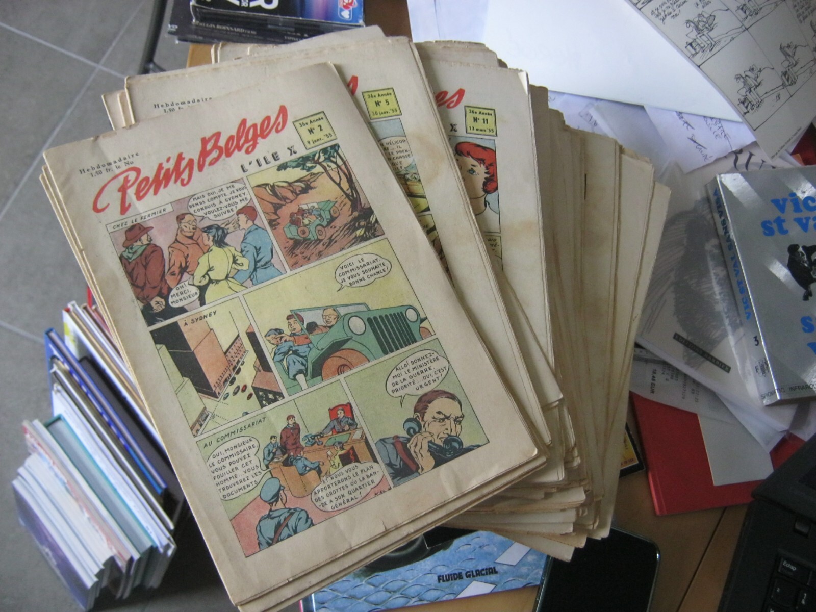 EO JOURNAUX BD PETITS BELGES 1955 DU 2 AU 50 + 52 TBE