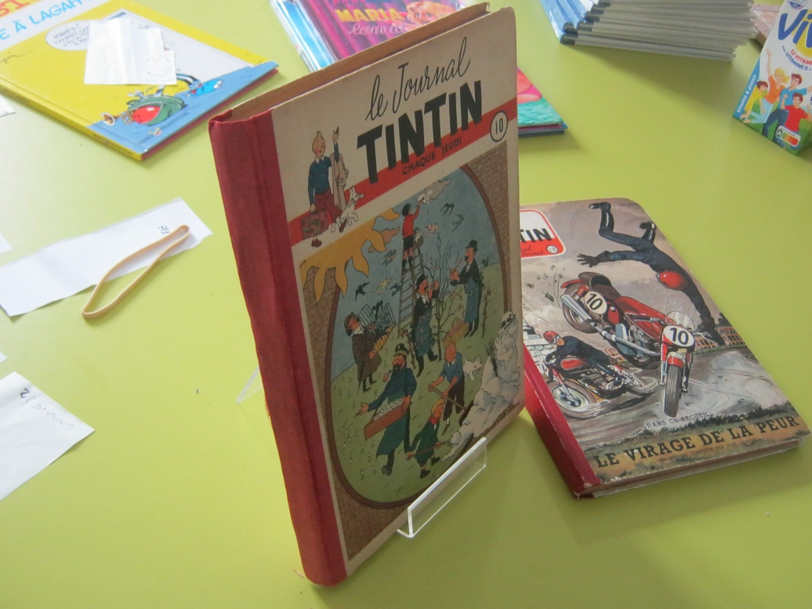 EO ALBUM RELIURE RECUEIL JOURNAL DE TINTIN 10 FRANCAISE COMPLET HERGE TBE