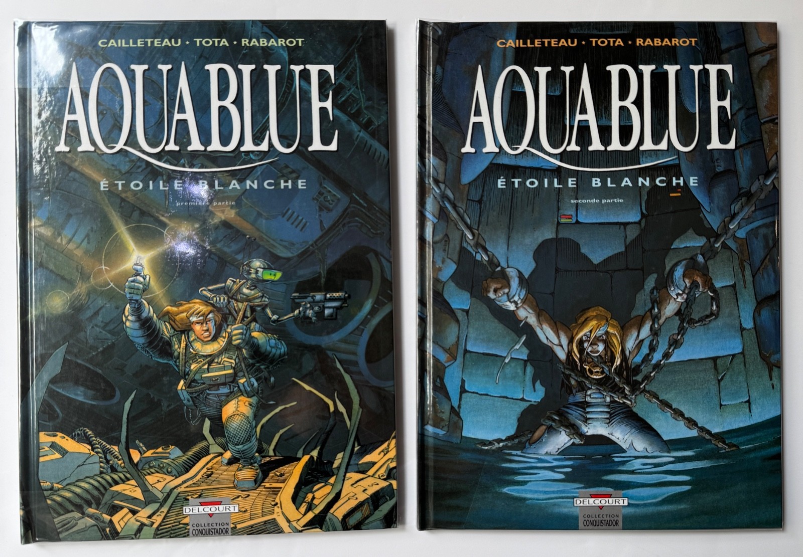 2 VOL DEDICACE BD TOTA AQUABLUE ETOILE BLANCHE 1 & 2 EO TTBE ED DELCOURT
