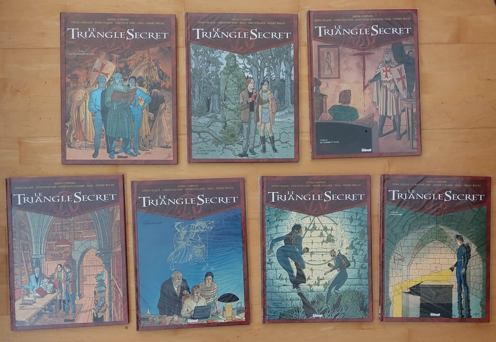 # TRIANGLE SECRET les 7 tomes  en EO et NEUF , DEDICACE sur le TOME 1 #