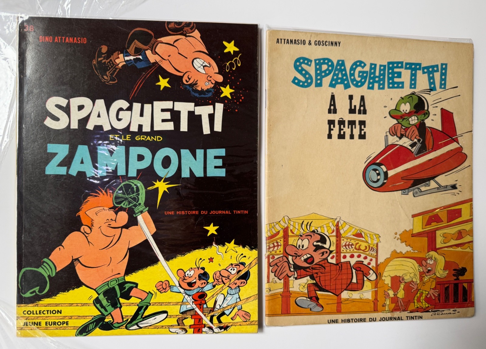 2 VOL EO SPAGHETTI ZAMPONE + A LA FETE (+signature) COLLECTION JEUNE EUROPE TBE