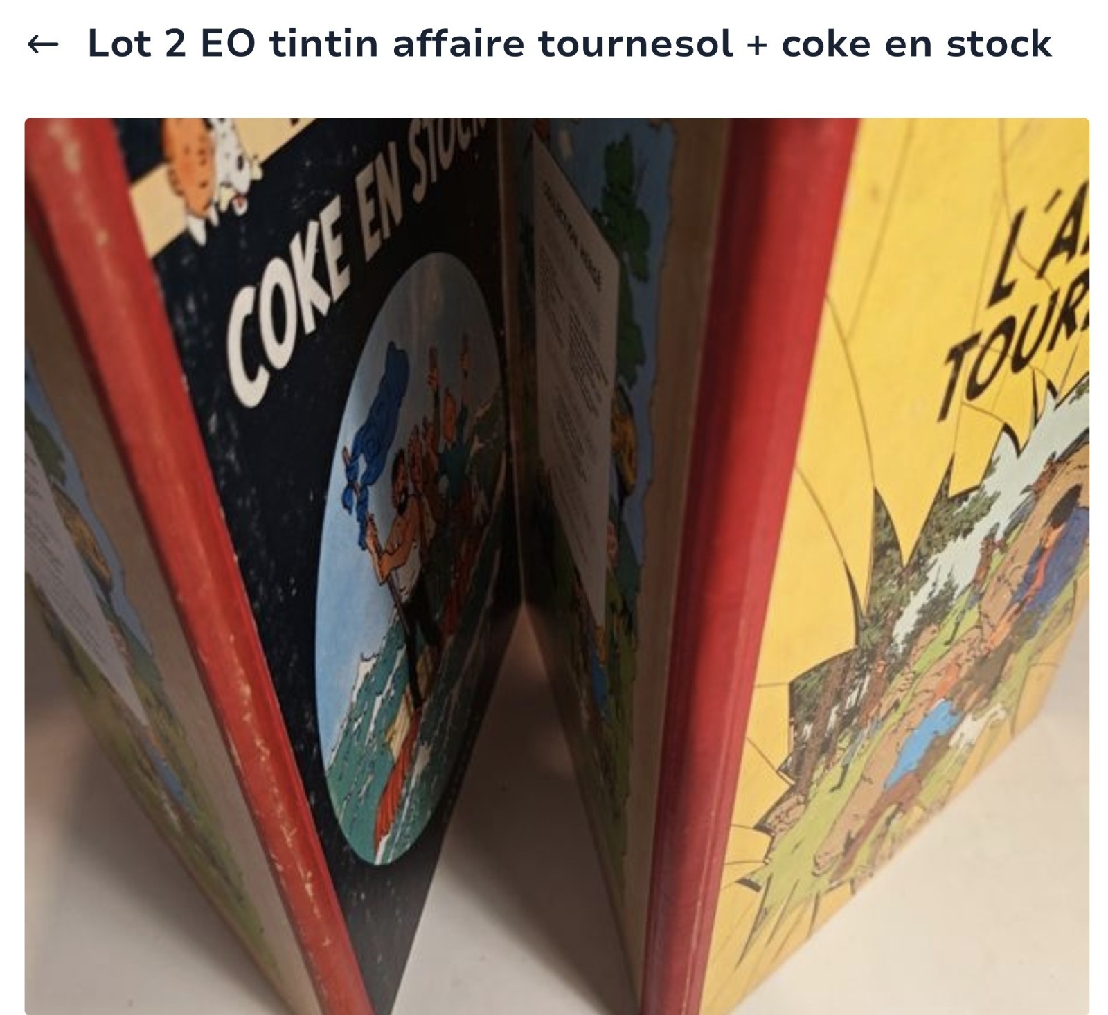 Tintin Lot 2  EO belge :l'affaire Tournesol B20.TBE+B24 Coke En Stock BE.