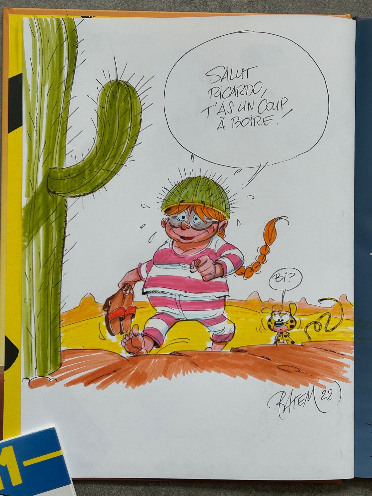 Batem - MARSUPILAMI - Belle Dédicace Couleur - T. 32 EO - État Proche Neuf