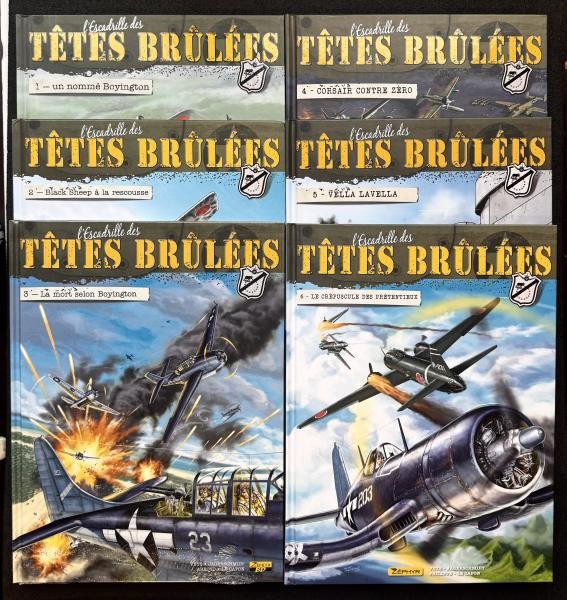 EO L'escadrille des têtes brulées Série complète T1 à 6 en EO ET TL (Neuf)