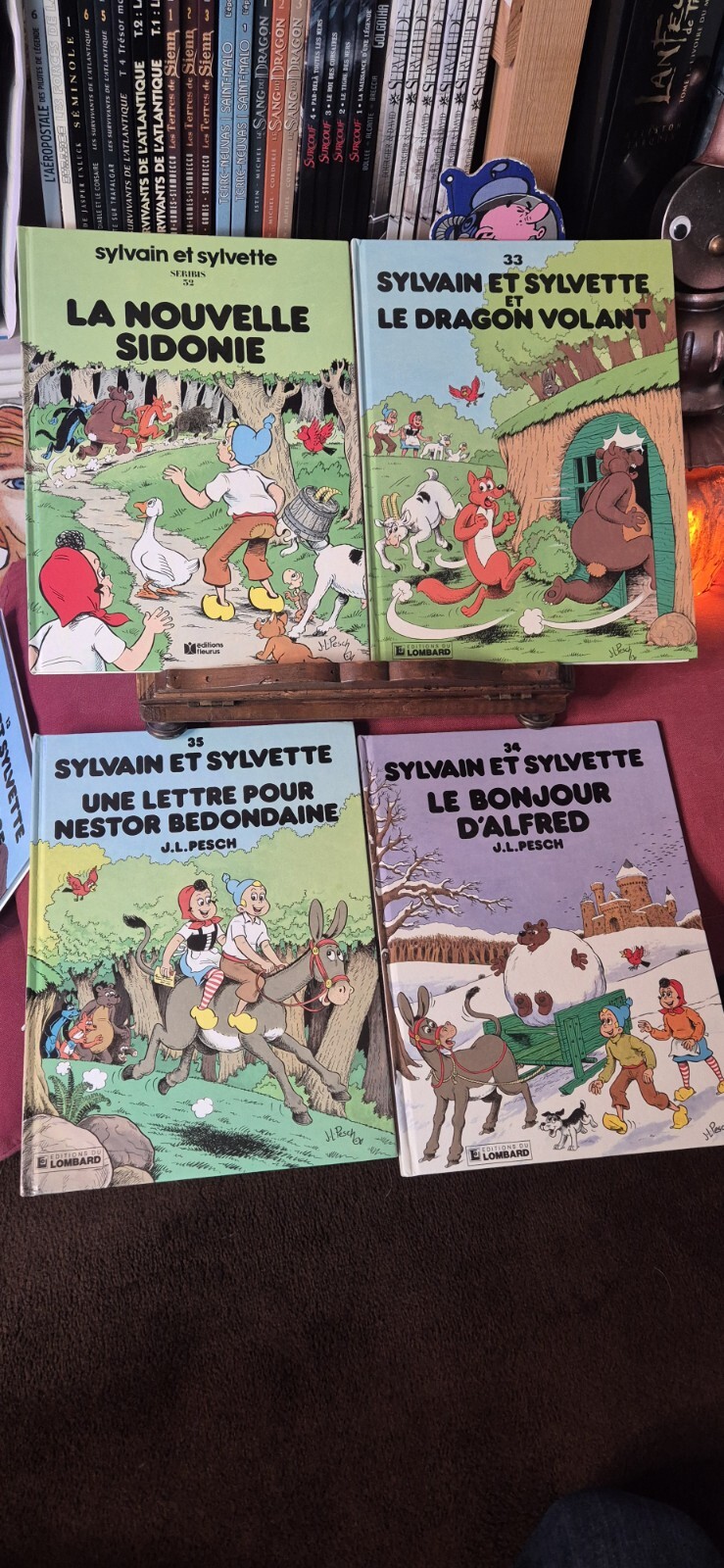  Sylvain et Sylvette dédicacés Lot 4 Albums EO TBE