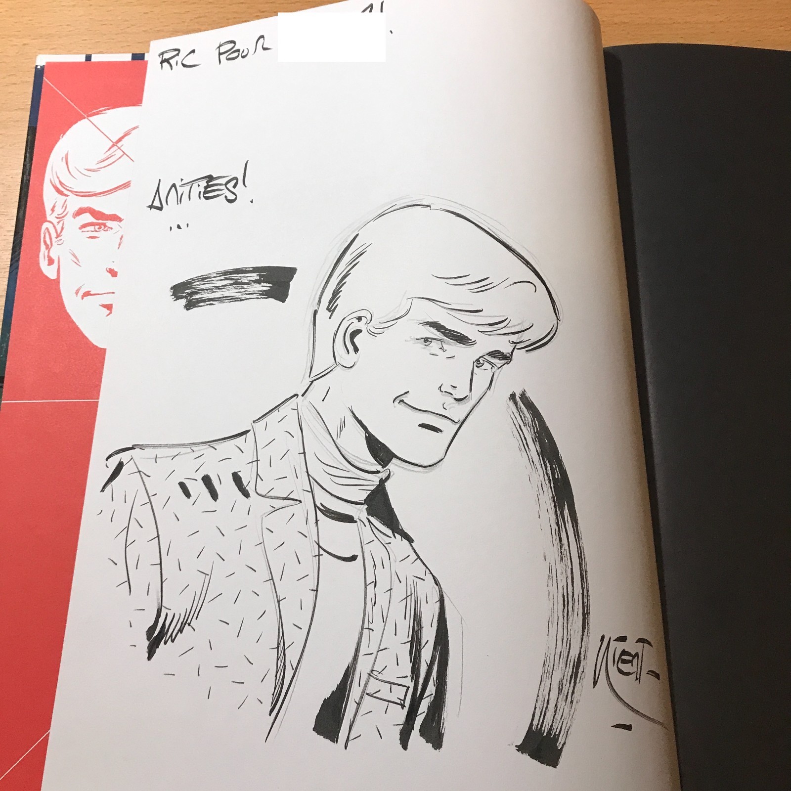 BD nouvelles aventures RIC HOCHET T6  tierce de la mort  van liemt  dedicace EO