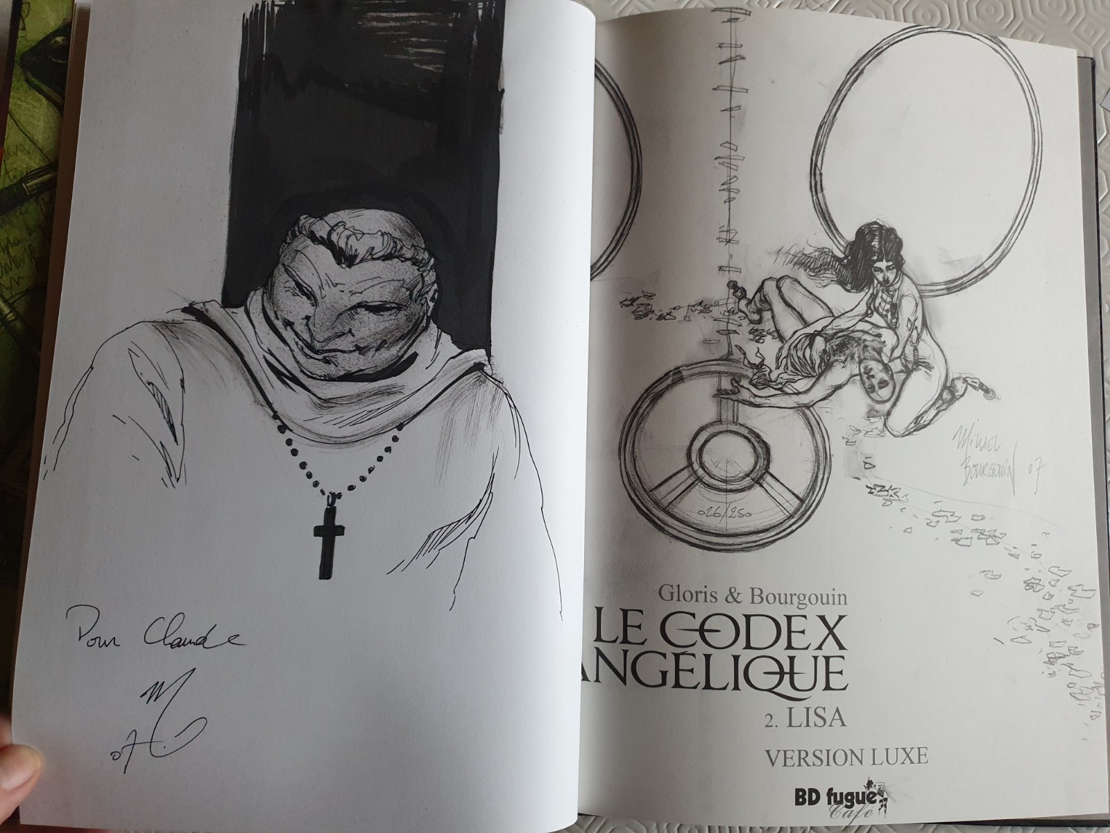 Le Codex Angélique  T2 Lisa EO avec une dédicace nominative de Mickaël Bourgouin